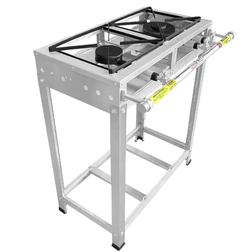 Fogão Industrial 2 Bocas, Baixa Pressão, Inox, 1 Queimador simples e 1 Duplo Duas Chamas