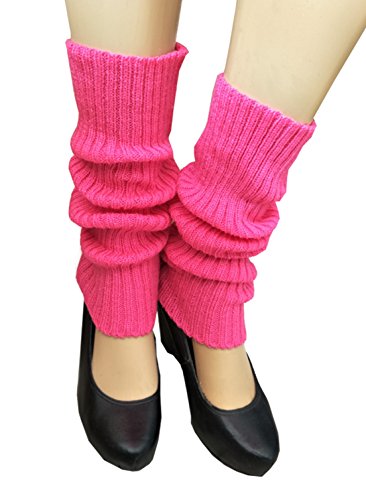 Women's 80s Neon Fancy Costume Outfit Accessories Set,Leg Warmers,Gloves,Earrings S1