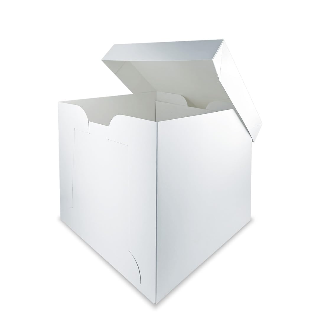 Tall White Cake Box 8" x 8" x 10" Pack of 5