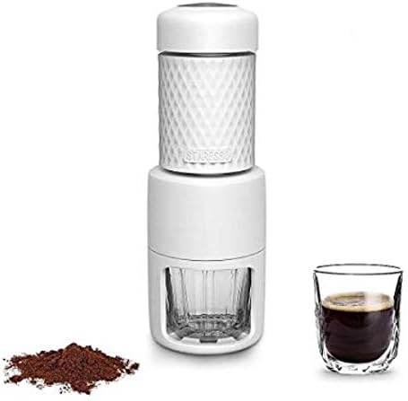 STARESSOPortable Coffee Maker 4-in-1 Manual Espresso Coffee Machine Compatible with Ground Coffee & Nestle Capsule Minipresso for Home Office Travel Outdoor Camping