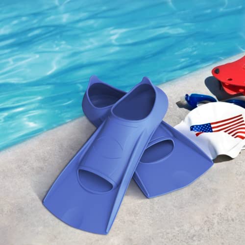 Image of Gintenco Swim Fins, Kids Swim Training Fins for Lap Swimming, Travel Size Flippers with Mesh Bag, Silicone Swimming Fins for Kids Teens Adults Women Men
