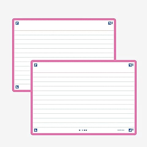 Hamelin Flash 2.0 Flashcards, 4x6 Index Cards 80ct Fuchsia Pink Cover