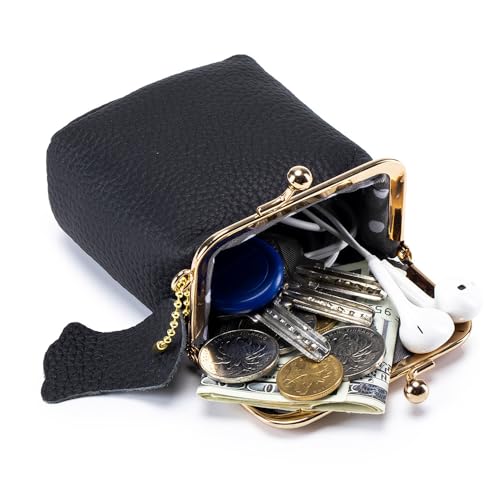 Women's Genuine Leather Wallet – Stylish Multi-Functional Coin Purse with Clasp Closure3