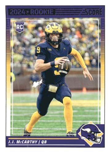 2024 Score #304 J.J. McCarthy NM-MT RC Rookie Vikings Football Trading Card