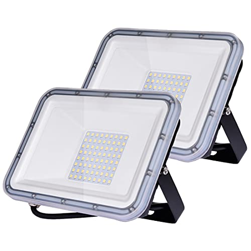 50W LED Foco exterior 2PCS 4000LM 6500K Impermeable IP67 Proyector Foco LED Luces de Seguridad Led Foco Exterio para Patio, Camino, Jardín, fábrica