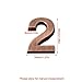 3D Metal-Plated Address Numbers 0-9, 20Pcs 2 Inch Self-Adhesive Mailbox Numbers for House Office Door Apartment Indoor & Outdoor, Bronze