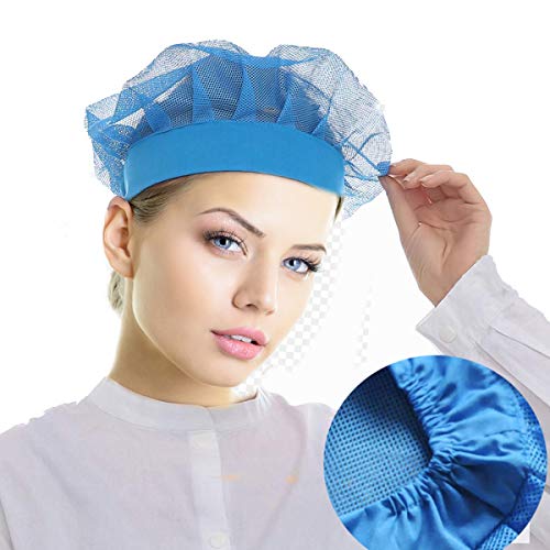 Adjustable Chef Cap Cooking Kitchen Hat Food Service Hair Nets Mesh Brim Reusable Restaurant Vent Beanie - Thumbnail 3