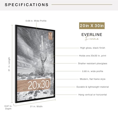 Image of MCS Everline Poster Frame, 20x30, Black