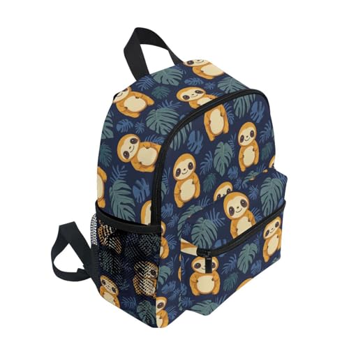 Kids Preschool Backpack-Cute Sloth, Lightweight Schoolbag for Boys Girls with Whistle Name Tag Slot M2