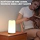 ROOTRO LED Nachttischlampe Touch Dimmbar, [Stilvolles Design mit 256 RGB-Modus] 3 Helligkeitsstufen Tischlampe für Schlafzimmer Warmweißes Licht Bunte Intelligente Lampe für Wohnzimmer Home Office