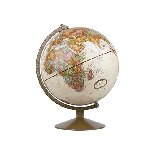 Replogle Globes Franklin World Globe, Antique Ocean, 12-Inch Diameter,Over 4,000 Place Names