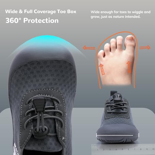 Image of WateLves Wide Toddler Water Shoes Kids Barefoot Athletic Sneakers Girls Boys Quick Dry Aqua Socks for Beach Hiking Swim Kayak Sport Accessories, Camping Essentials