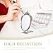 RUNROTOO Vintage Folding Handheld Makeup Mirror with Comb, Portable Small Decorative Mirror Set for Travel and Daily Use