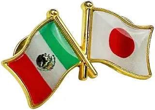 国旗ピンバッジ 日本と38カ国組み合わせ 友好バッジ タブル国旗
