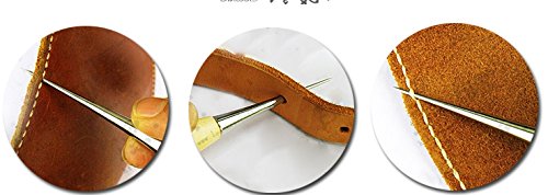 Gaosi Tools Set Of 3 Diy Gadget Wood Handle Drillable Awl Round Solid Tool For Leather Craft #TOP2