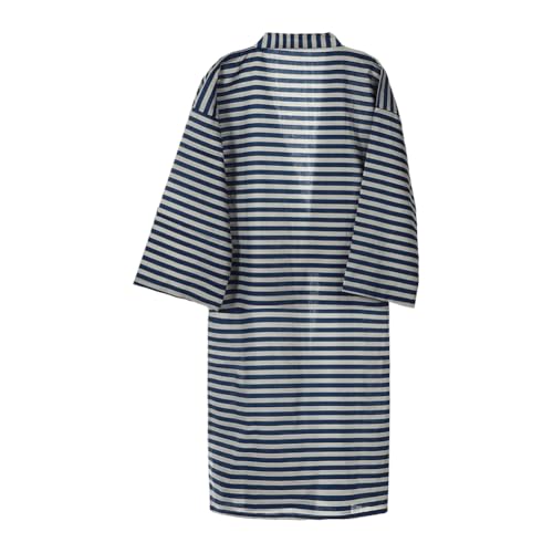 Image of SIQITECHNO Men Kimono Robe Cotton Yukata Spa Sauna Bathrobe Sleepwear Japanese Kimono for Women Loungewear Nightgown Dressing