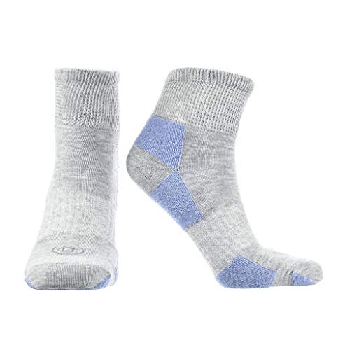 Doctor's Choice Diabetic Quarter Socks, Womens Diabetic Socks, Non-Binding, Half-Cushioned, & Seamless Toe Diabetic Socks For Women, 2 Pairs, Grey, Medium (Womens Shoe Size: 6-10) #TOP24