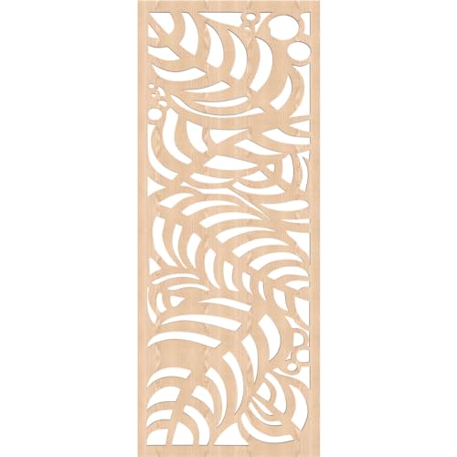 Image of 21 3 /8 inchW x 54 3 /8 inchH x 3 /8 inchT Mills Decorative Fretwork Wood Wall Panels, Red Oak