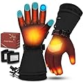 Heated Gloves for Men Women Rechargeable, Upgraded Winter Gloves Rechargeable Battery Electric Heated Gloves Windproof Waterproof Ski Gloves for Outdoor Skiing Hunting Hiking Fishing (XXL)