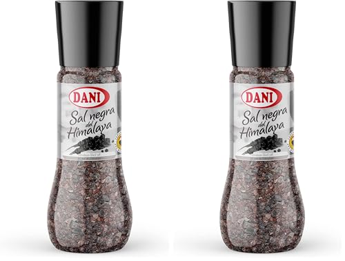 Dani - Sal Negra del Himalaya con Molinillo, 400 g (Paquete de 2)