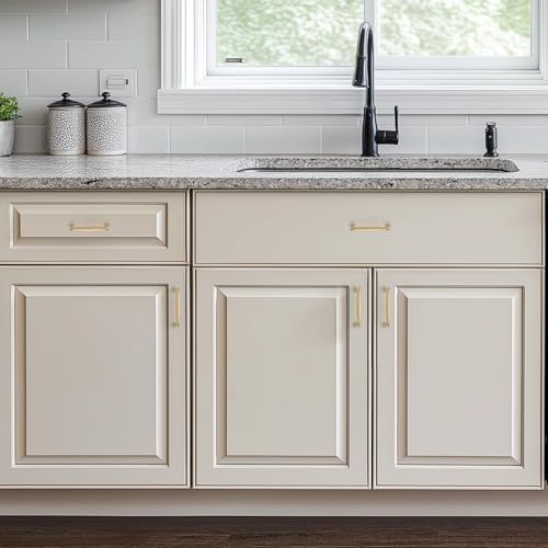 Image of Ravinte 30 Pack 3-1 /2 Inch Champagne Bronze Kitchen Cabinet Handles Solid Zinc Alloy Cabinet Pulls Cupboard Hardware Drawer Handles
