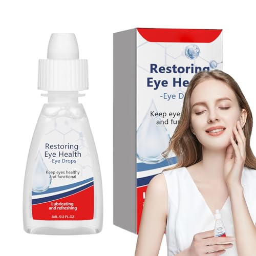 wiroouia Colirio - 5ml Gotas Humectantes Oculares - Solución Hidratante para Uso en Interiores y Exteriores por Estudio Lectura Viajes Trabajo y Cambios Estacionales