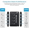 Cablecc KVM USB 3.0 Switch Selector 4 Port PCs Sharing 4 Devices for Keyboard Mouse Scanner Printer