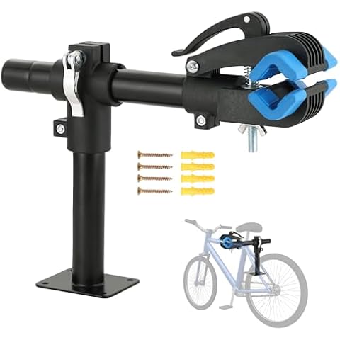 NATGAI Bike Repair Stand, Bench Mount Bike Repair Stand Bicycle Maintenance Rack Workstand, Adjustable Removable Home Bicycle Maintenance Stand for Road Mountain Bikes Cover