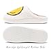 AIMINUO Women's Men's Preppy Happy Face Slippers Comfy Warm Plush Slip-On House Slipper for Winter Indoor Soft Cushion Non-slip Fluffy Slides Slippers White-Yellow Size 11-11.5 Women/10.5-11 Men