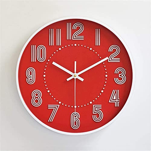 Horloge murale ronde 12" stéréo 3D idéale pour un bureau calme