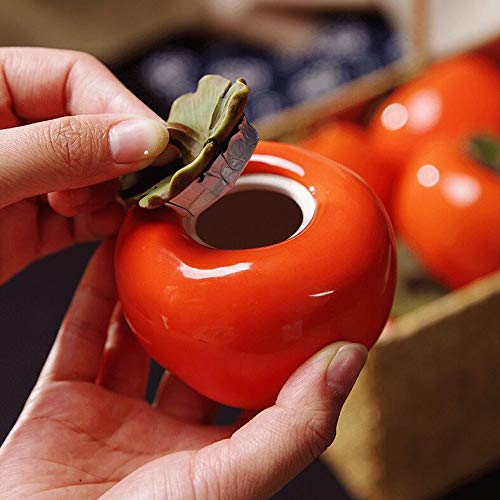 Amazon｜茶筒 茶道具 密封容器 柿の形 防湿 お茶の葉、お菓子、砂糖