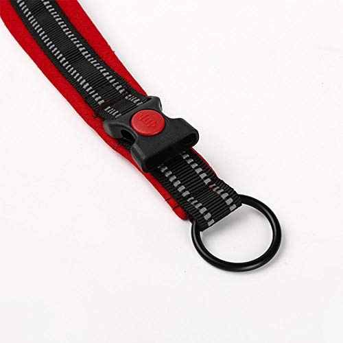 Collier chien nylon reflechissant grand format mailles souples - 5