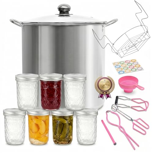 Canning Water Bath Kit with Jars and Accessories