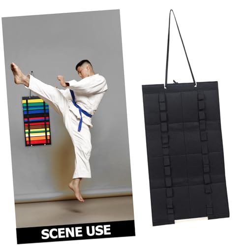Almacenamiento de cinturones taekwondo y karate con soporte madera 3