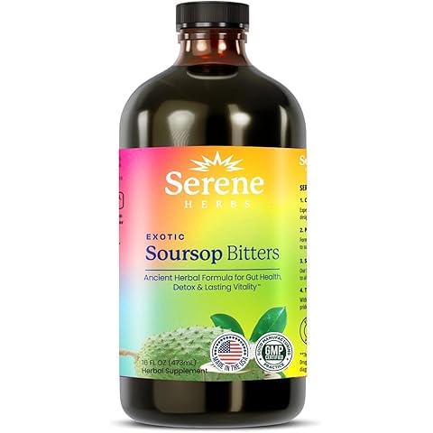 Serene Herbs Soursop Bitters Liquid and Black Seed Organic Herbs Drink