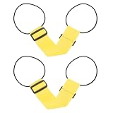 PATIKIL Luggage Straps Bag Bungee, 2 Pcs Suitcase Straps Adjustable Belt for Add a Bag Easy to Travel Elastic Strap Belt Handle Handbag Backpack, Yellow