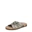Cream Snake Embossed Leather