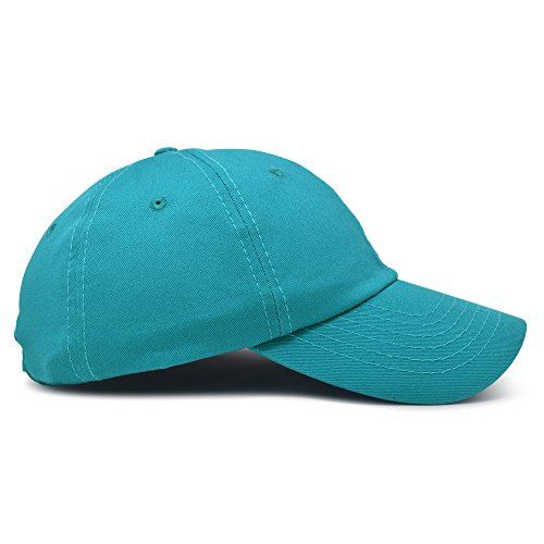 Dalix Unisex Unstructured Cotton Cap Adjustable Plain Hat, Teal #TOP6