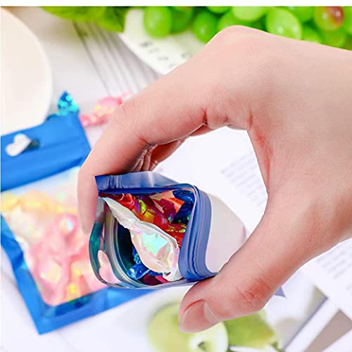 Eaarliyam Ziplock Mylar Tassen Koffiebonen Verpakking Pouch Snoep Self Sealing Food Bags 16x9cm Blauw 100 stks - Image 3