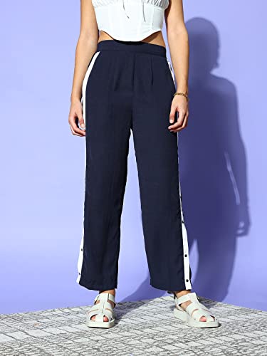 Image of PANIT Women Stylish Mustard Solid Slitted Trousers