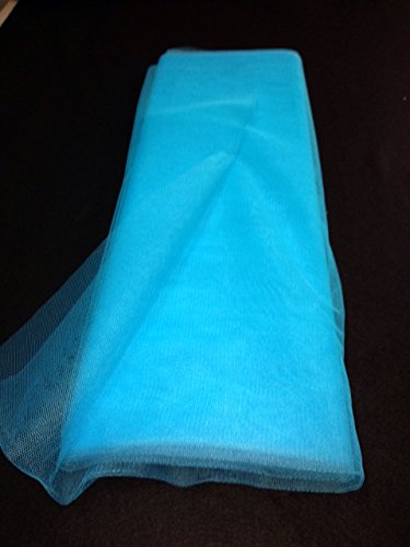 generique - CREADETEX.COM 10 metres Tenture Plafond Tissu Tulle Mariage Bleu Turquoise Tissus Rigide Non feu EN71-2 Largeur 75 cm