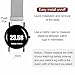 HARFINGTON Stainless Steel Mesh Watch Band 16mm Quick Release Metal Replacement Watch Strap with Magnetic Buckle for Men Women, Silver Tone