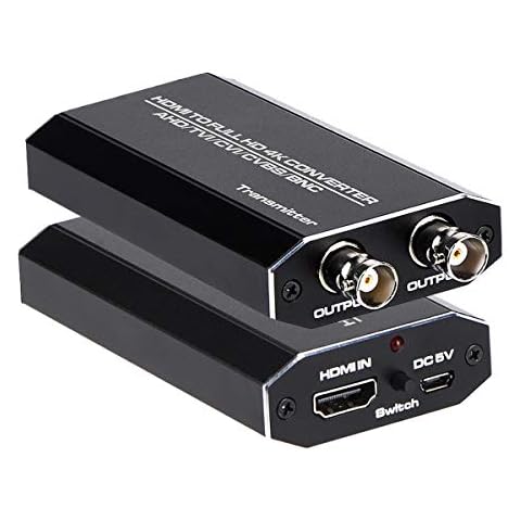 HDMI to AHD Converter, HDMI to AHD Adapter with AHD Loopout 500M Repeater for HD CCTV Outdoor Home Security Surveillance IP Camera System AHD DVR NVR Video Recorder Cover
