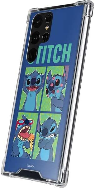Skinit Clear Phone Case Compatible with Galaxy S22 Ultra - Officially Licensed Disney Lilo and Stitch Personalities Moods Design