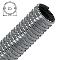 FLEXTUBE PVC-L 50mm (2 Zoll), Länge Meterware - leichter, flexibler Saugschlauch, Spiralschlauch aus PVC, Schlauch für Wasser, Luft, Pulver, Sägemehl, Späne – Ansicht 2