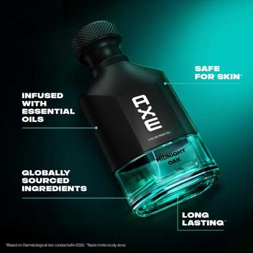 Image of Axe Best Perfume for Men | Midnight Oak Fragrance | Long Lasting 12Hr | Aromatic Herbal Gourmand Spearmint cedarwood fragrance| AXE Premium EDP 100ml | Midnight Oak