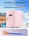 CUTIEWORLD Skincare Fridge - 4L Makeup Fridge for Refrigerating Makeup, Skincare and Food, Mini Fridge for Bedroom, Office and Car, Cooler and Warmer, Beverage Cooler, Leather Pink