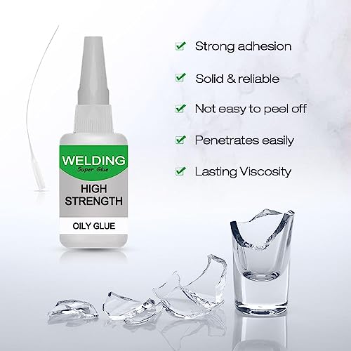 Welding High-Strength Oily Glue, Universal Super Glue, 2024 New Multifunctional Universal Glue Super Glue Fast Repair, for Shoes, Metal Plastic, Wood, Dry Only in 10s (2pcs)