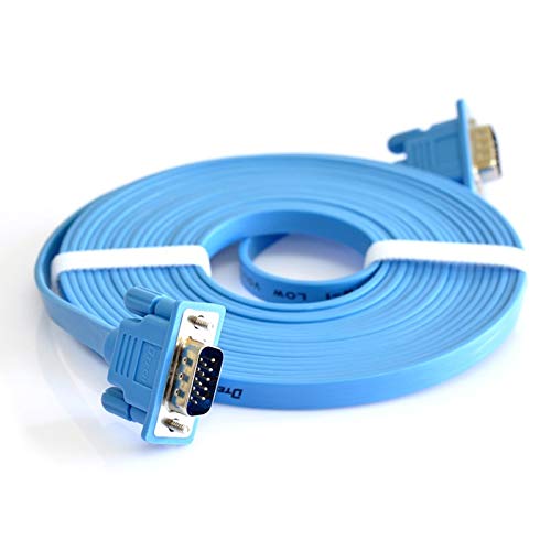 Vga Cable Flat vga line Computer Display tv Data Cable 3 Meters 10 Meters 15 Meters 20 Meters - (Color:)