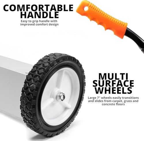 image for NEIKO 53418A 36-Inch Magnetic Pickup Sweeper with Wheels, Adjustable H